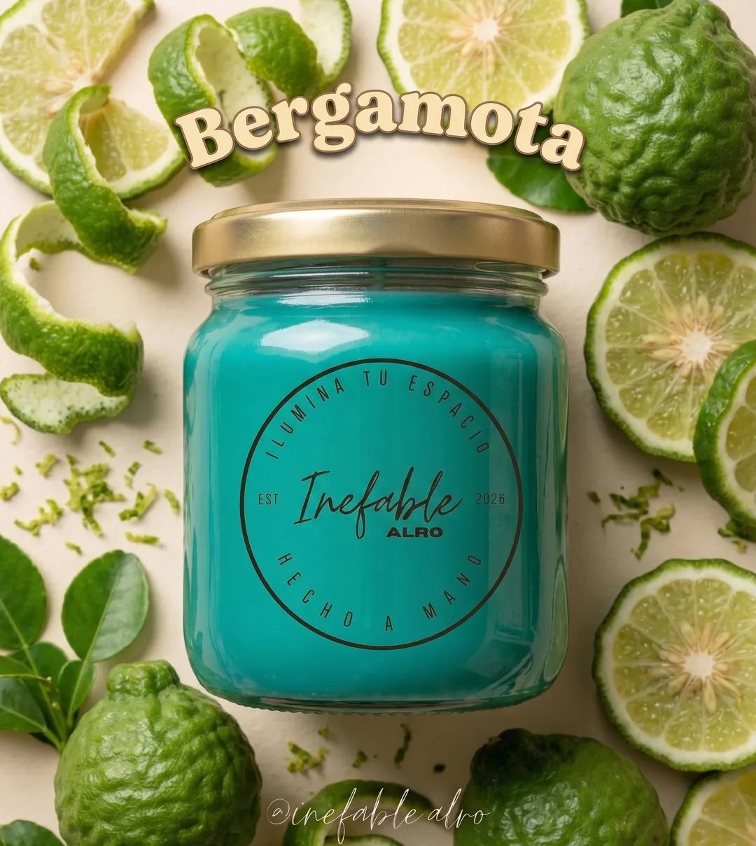 Vela Aromática de Bergamota Cítrica