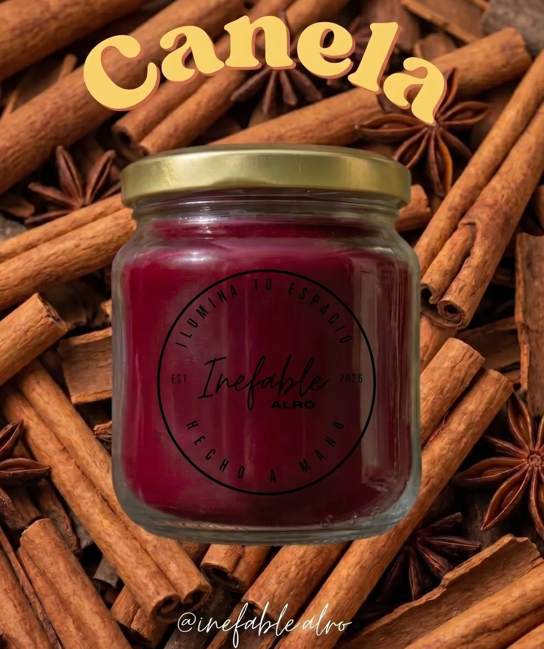 Vela Aromática de Canela y Especias
