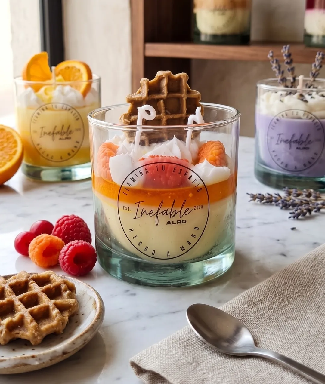 Vela Aromática Decorada Cheesecake