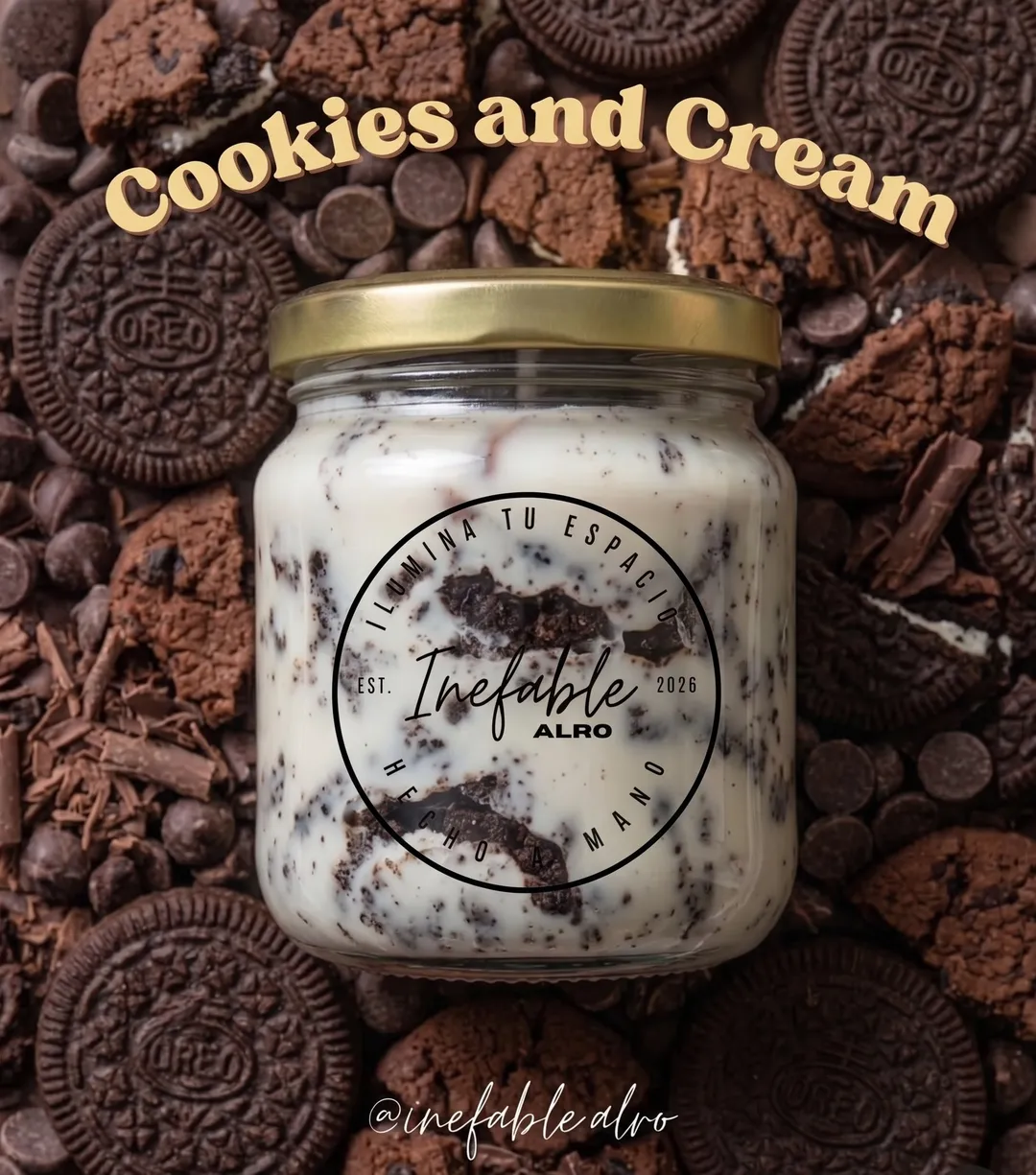 Vela Aromática de Cookies & Cream