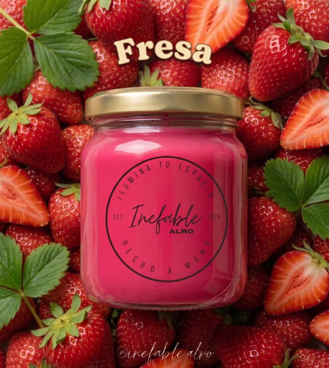 Vela Aromática de Fresa