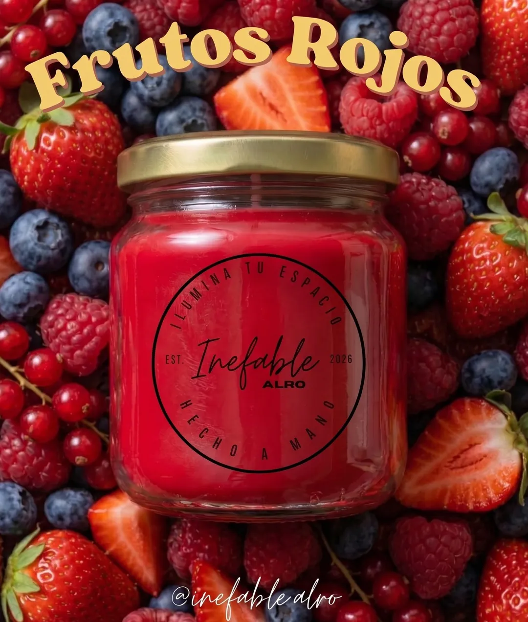 Vela Aromática de Frutos Rojos
