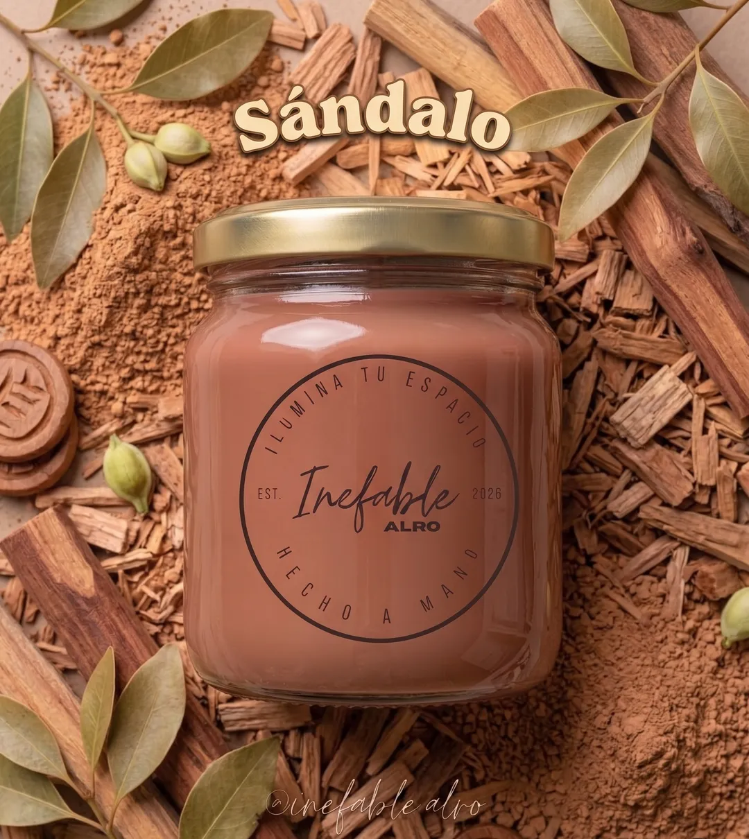 Vela Aromática de Sándalo